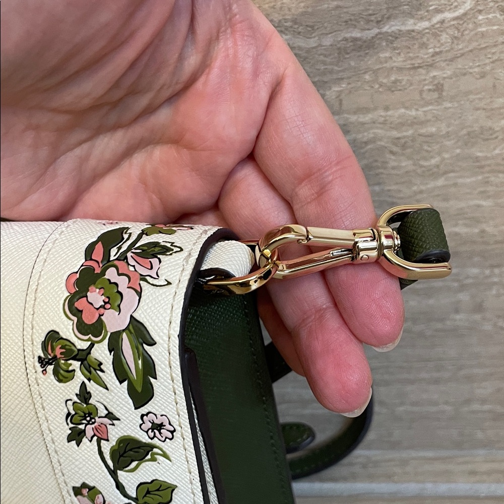 Kate Spade ♠️ NWOT White Green & Pink Floral Shoulder crossbody Bag Set - Picture 6 of 12